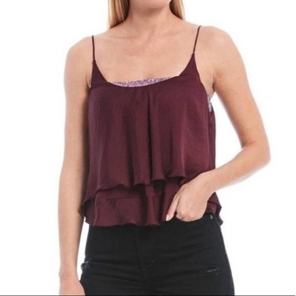 Free People Turn It On Sequin Cami Vetiver Bloom Size L - Picture 2 of 6